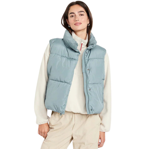 Chaleco Acolchado Ligero de Invierno para Mujer, Estilo Urbano, Tejido, Cortavientos, Ecológico, Transpirable, con Logotipo Personalizado, Servicio OEM - Product Image 3