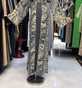 Best 2026 Wholesale Umbrella Abaya Stone Work Handmade Sequined Arabic Dubai Style Full Flare Nida Fabric Evening Party Dress - Product Image 5