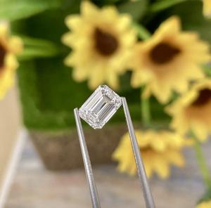 เพชรแล็บโกรว์ทรงเหลี่ยม 8x6 มม. เจียระไนแบบเรเดียนท์ สี DEF ความสะอาด VVS แบบ CVD เพชรเดี่ยว 2 กะรัต 1 กะรัต 1.5 กะรัต - Product Image 4