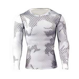 Custom Logo Sublimation Men Rash Guard Sun Protection Clothing Compression Shirt Long Sleeve Custom Rash Guard for Men - Product Image 6