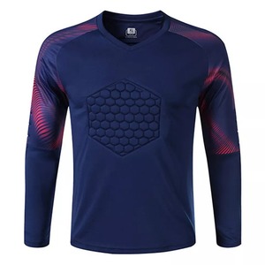 เสื้อผู้รักษาประตูฟุตบอลแขนยาวสีม่วงสำหรับผู้ชาย คอวี พิมพ์ลายเรขาคณิต บุฟองน้ำ ระบายอากาศได้ดี ซับเหงื่อ ทรงสปอร์ต - Product Image 6