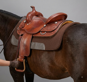 Tapis de selle d'équitation en feutre synthétique de style western sur mesure, respirant et absorbant les chocs, qualité supérieure, pour la vente en gros - Product Image 5