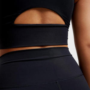 Women's Black Scoop Neck Seamless Crop <b>Top</b> Tank <b>Top</b> Yoga Workout Wear - Product Image 6