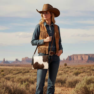 Bolso bandolera de cuero vacuno con correa de hombro hecha a mano, bolso para mujer - Product Image 6