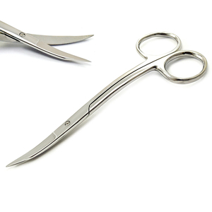 ชุดกรรไกรผ่าตัดทางทันตกรรมสแตนเลสสตีล 3 ชิ้น ยี่ห้อโกลด์แมนฟ็อกซ์ แบบตรง แบบโค้ง และแบบโค้งสองด้าน สำหรับตัดเยื่อและผ่าตัด - Product Image 4