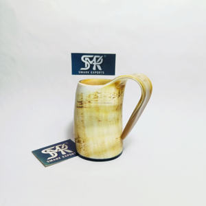Jarra de cerveza de cuerno africano, taza de bebida única con acabado Natural hecho a mano para regalos de bodas, fiestas rústicas y ocasiones especiales - Product Image 5