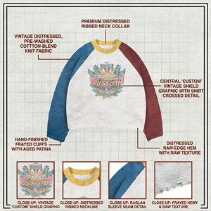 เสื้อยืดโอเวอร์ไซส์ทรงหลวม แขนเสื้อแบบแร็กแลน ตัดต่อสีสันสไตล์คอนทราสต์ ล้างสีแบบซอลท์วอช แฟชั่นผู้ชายสุดเท่ ผ้าหนา - Product Image 6