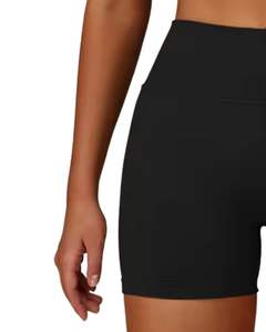 Ensemble de soutien-gorge sans couture et short taille haute pour femme, noir, doux, extensible, respirant, vêtements de sport, vêtements de fitness - Product Image 5