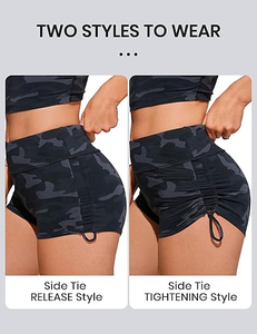 Nouvelle Arrivée : Short de Bain Femme Taille Haute, Bas de Maillot de Bain Ajustable avec Fronces Latérales, Short de Natation Tendance - Product Image 3