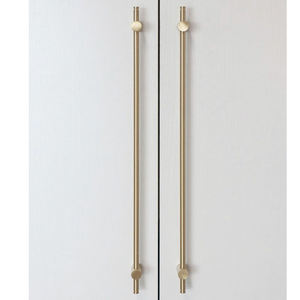 Poignées de cuisine en laiton massif, quincaillerie de luxe pour meubles, poignée de tiroir et de porte d'armoire en laiton satiné brossé - Product Image 4