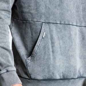 Sweat-shirt à capuche pour homme, coupe classique, 100% polyester, polaire, écologique, séchage rapide, gris, hiver, décontracté, streetwear - Product Image 6