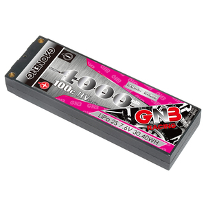 Batterie LiPo RC GNB GAONENG haute tension 4000 mAh 2S 7,6 V 100C pour voiture de course, connecteurs bullet 5,0 mm, échelle 1:10 - Product Image 1
