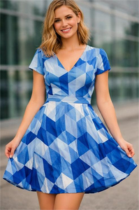 Robes pour filles/femmes en tissu crêpe naturel léger, respirant, biologique, écologique, à motif floral, finition polyester, doux et luxueux - Product Image 2