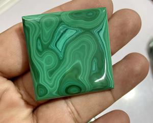 Malaquita Verde Natural 100% de Primera Calidad al por Mayor, Corte Ovalado Hecho a Mano, Ojo de Gato, 36x14x4mm, para Fabricación de Joyas, Manualidades, Venta al por Mayor - Product Image 5