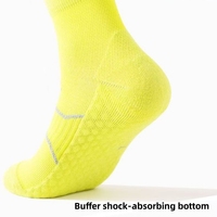 Chaussettes de sport respirantes et absorbantes à séchage rapide pour hommes et femmes, idéales pour le marathon et la course à pied, avec semelle en tissu éponge.