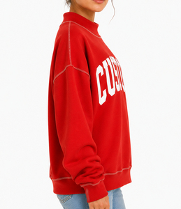 Sudadera de cuello alto holgada de manga larga para mujer, estilo casual minimalista, ideal para invierno 2026 - Product Image 2