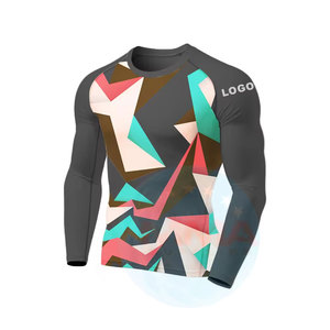 Manufacturer's Wholesale Fully Sublimated <b>Boys</b>' Long Sleeve Rash Guards Polyester/Nylon Lightweight Quick Dry Anti-Bacterial - Product Image 3