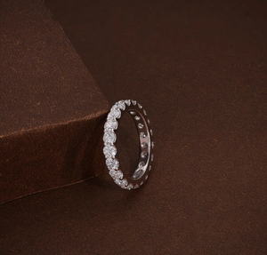 Bague de fiançailles vintage en diamant de laboratoire, argent 925, certifiée IGI, bijoux pour cadeaux d'anniversaire et de mariage - Product Image 2