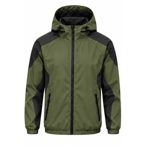 Windbreaker <b>Jacket</b> for <b>Men</b> <b>Lightweight</b> Outdoor Running Water Resistant Full Zip Hooded Sportswear Bulk Order Custom Manufacturer - Product Image 1