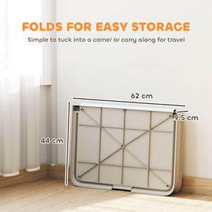 Caja de Arena Plegable para Perros con 3 Almohadillas Desechables para Orina, 86 cm x 62 cm, Gris Pequeño, Impermeable, para Entrenamiento y Limpieza de Mascotas - Product Image 6