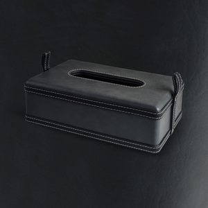 Modern Leather Tissue Box Tissue Box Holder Napkin Box for <b>Bathroom</b> Home Office and Restaurant <b>Light</b> Grey Leather Tissue Box - Product Image 6