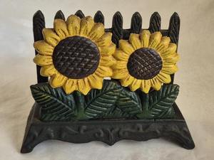 ที่ใส่กระดาษเช็ดปากลายดอกทานตะวัน เหมาะสำหรับตกแต่งร้านกาแฟ ห้องเด็ก โต๊ะอาหาร และตกแต่งบ้านให้ดูสดใส ผลิตด้วยมือจากอินเดีย - Product Image 5