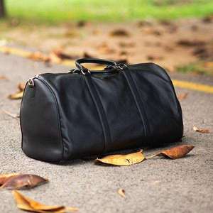 Sac de voyage de luxe en cuir noir pour jeunes, idéal pour le sport et les week-ends, vente en gros - Product Image 4