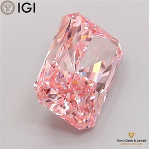 เพชร CVD ที่เพาะเลี้ยงในห้องปฏิบัติการ รูปทรงเรเดียนท์ 5.00 กะรัต สีชมพูสดใสแฟนซี ความสะอาดระดับ VS1 พร้อมใบรับรอง IGI สำหรับทำแหวนเครื่องประดับตามสั่ง - Product Image 3
