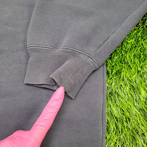 Sweat-shirt à capuche gris surdimensionné pour homme, manches régulières, couleur unie, en molleton, décontracté, pour l'automne, fabriqué sur mesure par Twin City - Product Image 2