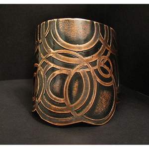 Boutons de manchette et bracelets traditionnels de luxe en laiton et cuivre anciens, accessoires de mode en cristal - Product Image 6