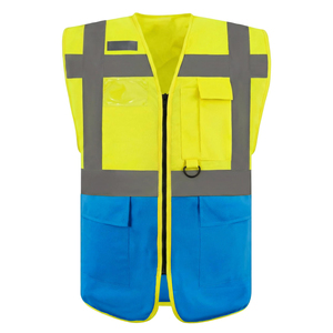 High Visibility Safety Vest Breathable Fabric Reflective Stripes For Roadside Maintenance Railway Workers Industrial Protection - Product Image 1