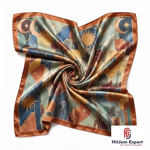 Fabricante de Bufandas Estampadas de Satén, Servicio de Moda de Marca Privada OEM ODM, Nigeria, Ghana, Kenia, Congo, Senegal, Tanzania - Product Image 4