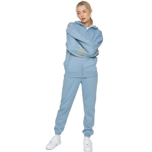 Wholesale Custom Unisex Heavyweight Fleece <b>Full</b> <b>Zip</b> <b>Hoodie</b> and Jogger Pants Tracksuit Set Casual Streetwear Sweatsuit - Product Image 1