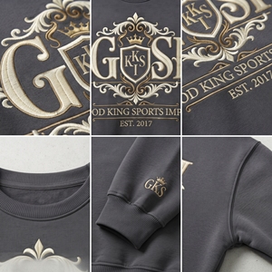เสื้อสเวตเชิ้ตคอกลมลายกราฟิกสำหรับผู้ชายแบบสั่งทำ ขายส่ง เสื้อสเวตเชิ้ตปักลายพรีเมียม สตรีทแวร์ ผู้ผลิต OEM - Product Image 4