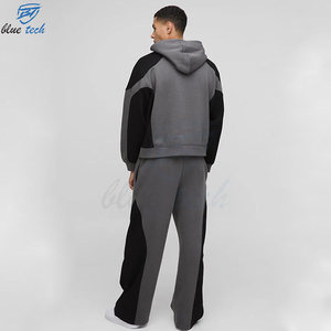 Men Winter Casual Fleece Tracksuit Set Hoodie Pants Regular Fit Comfortable Sportswear Gym Training Streetwear Custom Logo Print - Product Image 3