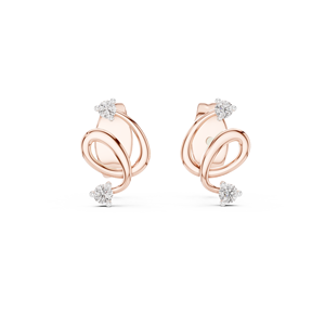 Conjunto de Aretes de Diamantes Cultivados en Laboratorio, Modernos, Oro Rosa Sólido de 18 Quilates, Chapado en Rodio, Corte Brillante, para Compromiso, Boda, Fiesta, San Valentín, Uso Diario - Product Image 1