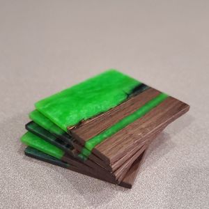 Decorative Wooden And Resin Coasters With River Style <b>Epoxy</b> Design For Premium Interior Decoration - Product Image 1