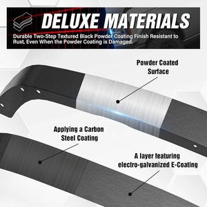 Kit d'extensions d'ailes avant/arrière en acier CZX 4 pièces style plat pour <span class=keywords><strong>Jeep</strong></span> <span class=keywords><strong>Wrangler</strong></span> <span class=keywords><strong>JK</strong></span>/JKU 2007-2018 Unlimited (2/4 portes) tout-terrain robuste 1 - Product Image 3