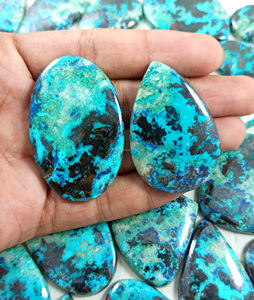 Piedras Preciosas Sueltas de Crisocola Natural Hechas a Mano al por Mayor, Joyería de Cristal Única, Regalo para Ella - Product Image 2