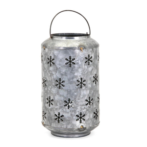 Farol de Metal Galvanizado Estilo Rústico, Portavelas Decorativo de Marco Abierto, Farol de Jardín Vintage para Centro de Mesa de Boda - Product Image 5