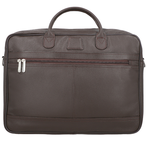 Customized Full Grain Genuine Leather Laptop <b>Briefcase</b> Travel Messenger Bag with Adjustable Shoulder Strap - Product Image 5