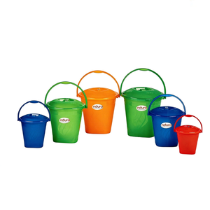 Contenedores de Almacenamiento de Plástico Modernos Nduro, Moldeados por Inyección, con Tapas, Redondos, Coloridos, Apilables, para Uso en la Cocina, Capacidad de 21L - Product Image 1