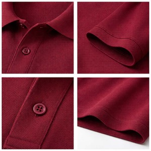 เสื้อเชิ้ตผู้ชายสีแดงเลือดหมู ผ้าถักกันยับ 100% ผ้าฝ้าย แขนสั้น สไตล์ลำลอง พิมพ์ลาย ทรงคลาสสิก - Product Image 3