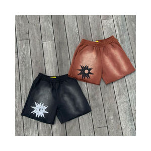 Shorts pour hommes en tissu délavé, respirants, séchage rapide, service OEM, personnalisables - Product Image 6