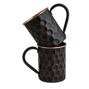 Nouveauté : Tasses à Moscow Mule en cuivre artisanal, cuivre massif pur, tasses martelées pour cocktails, articles de bar avec logo personnalisable - Product Image 4