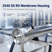 Boîtier de membrane RO 2540 SS pour système de traitement de l'eau, équipement de filtration, support d'approvisionnement et d'achat industriel