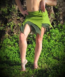 Minifalda Élfica |   Falda Pixie Asimétrica en Capas |   Ropa de Festival de Hadas Bohemias |   Estilo Gótico Bohemio Gitano - Product Image 1