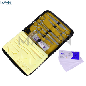 Kit de Herramientas de Sutura Manual de Acero Inoxidable Alemán, Porta Bisturís, Pinzas Mosquito, Tijeras para Iris, Certificado CE - Product Image 3