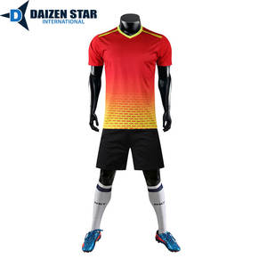 Custom <b>DSI</b> Soccer Uniform 100% Polyester Breathable Plaid Short Sleeve Spring for Clubs - Product Image 5