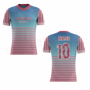 CODER SPORTS Fabricante de Uniformes de Fútbol Personalizados Premium, Camiseta de Fútbol Transpirable para Equipos, Logotipo Personalizado, Nombre, Número, MOQ al por Mayor - Product Image 4